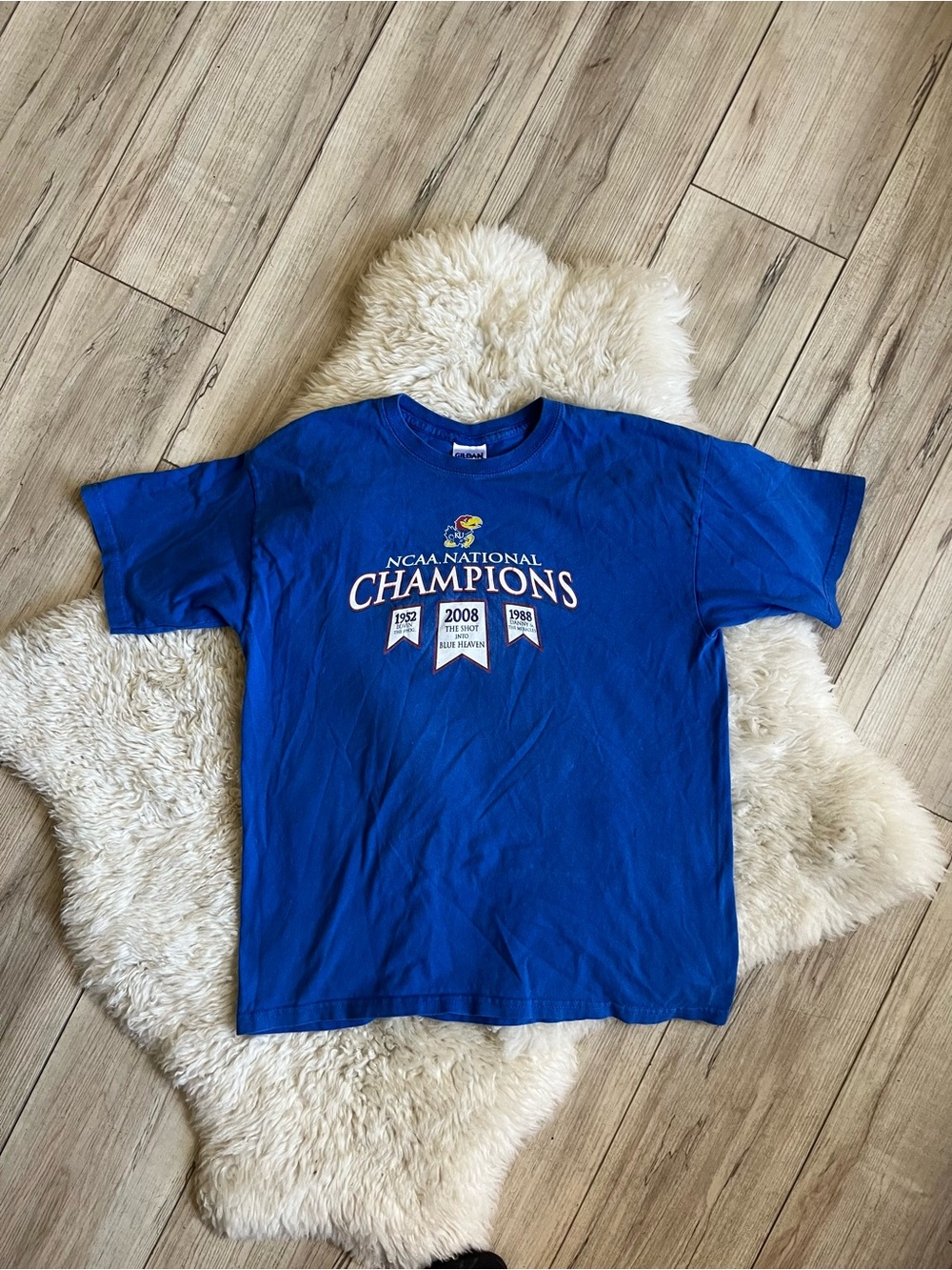 Gildan Royal Blue NCAA National Champions Graphic Tee